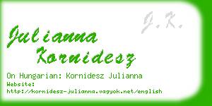 julianna kornidesz business card